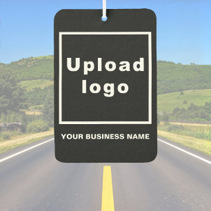 Désodorisant Pour Voiture Nom et logo de l'entreprise sur le Freshener Black