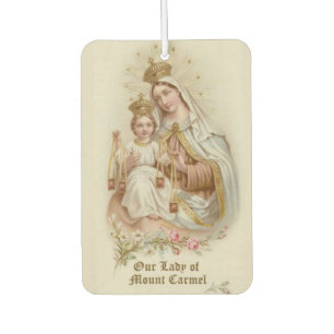 Désodorisant Pour Voiture Notre-Dame du Mont Carmel Traditionnel Catholique