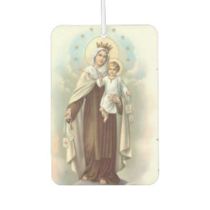 Désodorisant Pour Voiture Notre Madame du mont Carmel avec le bébé Jésus