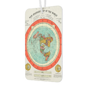 Désodorisant Pour Voiture Nouvelle carte standard du monde Terre plate Terre