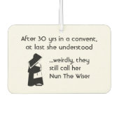 Désodorisant Pour Voiture Nun Fun - blague propre, Humour catholique (Devant)