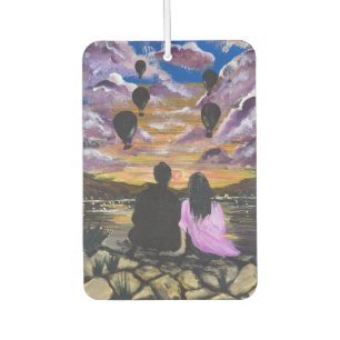 Désodorisant Pour Voiture Œuvre d'art faite main – Coucher de soleil ensembl