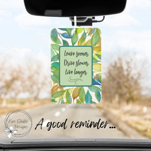 Désodorisant Pour Voiture Offre plus lente avec Feuilles d'aquarelle
