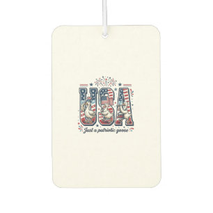 Désodorisant Pour Voiture Oie Patriotique USA Vintage Quatrième Juillet Chem