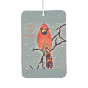 Désodorisant Pour Voiture Oiseau Cardinal Dans La Neige