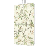 Désodorisant Pour Voiture Oiseaux verts fleurs blanches arbre (Gauche)