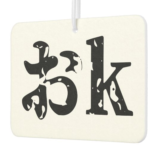 Désodorisant Pour Voiture OK おk ~ Japonais Katakana (Gauche)