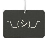 Désodorisant Pour Voiture Oops Shrug Emoticon ; -\_(シ)_/ (Dos)