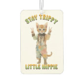 Désodorisant Pour Voiture Orange Tabby Cat Boho Stay Trippy Little Hippie  (Dos)