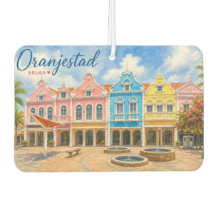 Désodorisant Pour Voiture Oranjestad Aruba île des Caraïbes Voyage Souvenir