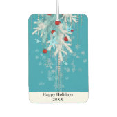 Désodorisant Pour Voiture Ornements de vacances personnalisés avec neige (Devant)