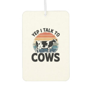 Désodorisant Pour Voiture Oui Je Parle Aux Vaches Drôle Vintage Producteur V