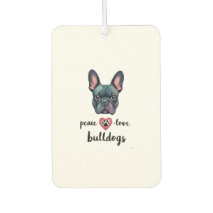Désodorisant Pour Voiture Paix Amour Bouledogues Galaxie Vintage Bouledogue