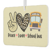 Désodorisant Pour Voiture Paix, Amour, Bus scolaire (Gauche)