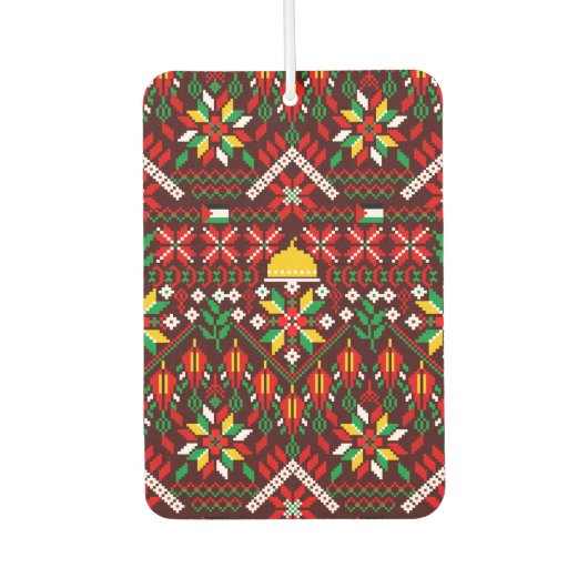 Désodorisant Pour Voiture Palestine Tatreez Broderie traditionnelle (Devant)