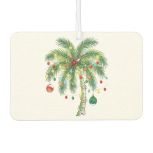 Désodorisant Pour Voiture Palmier de Noël tropical avec lumières et ornam