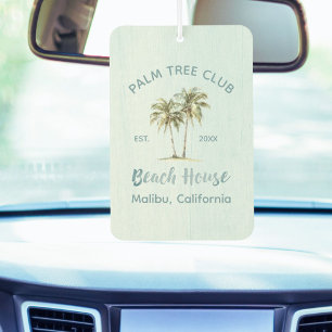 Désodorisant Pour Voiture Palmiers en bois bleu clair Maison moderne de plag