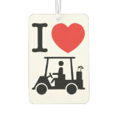Désodorisant Pour Voiture Panier de golf I Heart (Love) (Dos)