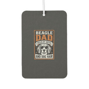 Désodorisant Pour Voiture Papa Beagle alimenté par le café et les poils de c