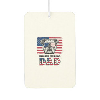 Désodorisant Pour Voiture Papa Bouledogue Anglais Patriotique Design de Chem
