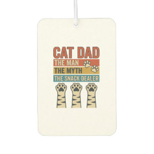 Désodorisant Pour Voiture Papa Chat Le Fournisseur de Snacks Chemise Vintage