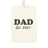 Désodorisant Pour Voiture Papa Custom Date établie noir blanc moderne (Dos)