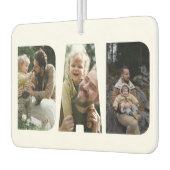 Désodorisant Pour Voiture Papa Photo Collage Texte coupé (Gauche)