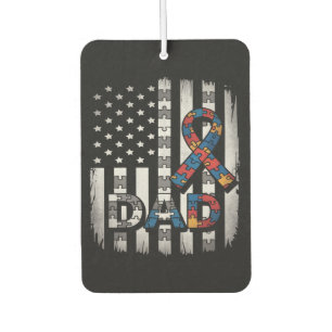 Désodorisant Pour Voiture Papa sensibilisation à l'autisme Drapeau USA Fête