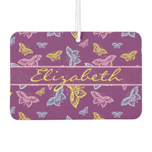 Désodorisant Pour Voiture Papillon coloré Personnaliser le Motif