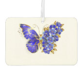 Désodorisant Pour Voiture Papillon saphir à fleurs (Dos)