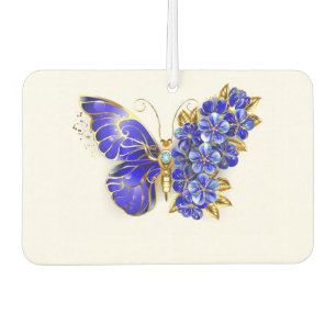 Désodorisant Pour Voiture Papillon saphir à fleurs