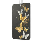 Désodorisant Pour Voiture Papillons blancs et dorés (Gauche)