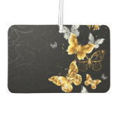 Désodorisant Pour Voiture Papillons blancs et dorés (Dos)