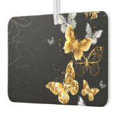 Désodorisant Pour Voiture Papillons blancs et dorés (Gauche)