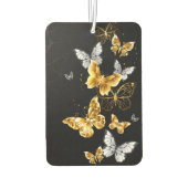 Désodorisant Pour Voiture Papillons dorés et blancs (Dos)