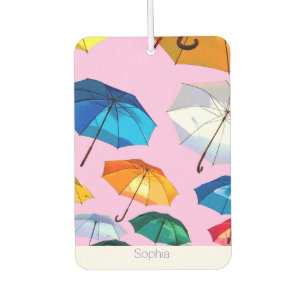 Désodorisant Pour Voiture Parapluies flottantes colorées tendance, personnal