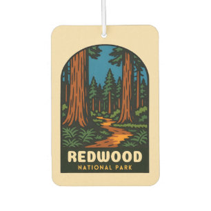 Désodorisant Pour Voiture Parc national de Redwood Vintage voyage rétro Natu