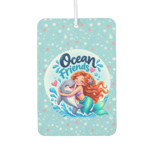 Désodorisant Pour Voiture Parfum d'air de sirène mignonne avec motif dauphin