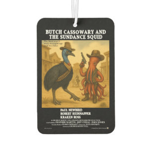 Désodorisant Pour Voiture Parodie d'affiche de film animalier western