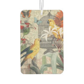 Désodorisant Pour Voiture Parrot Jaune Tropical Antique Fleur (Dos)