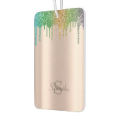 Désodorisant Pour Voiture Parties scintillant colorées, Monogramme (Gauche)