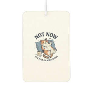 Désodorisant Pour Voiture Pas maintenant Chat paresseux Gravure vintage Dess