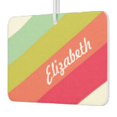 Désodorisant Pour Voiture Pastel Rainbow Nom personnalisé (Gauche)