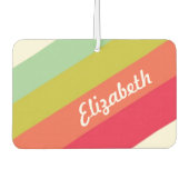 Désodorisant Pour Voiture Pastel Rainbow Nom personnalisé (Devant)