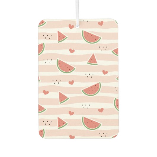Désodorisant Pour Voiture Pastèques rouges, Coeurs, Grandes Pâtes, Motif d'é (Devant)
