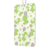 Désodorisant Pour Voiture Pattern of Green Elephants, Cute Elephants, stars (Gauche)