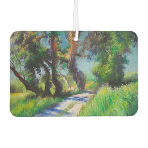 Désodorisant Pour Voiture Paysage pastel d'oliveraie ensoleillée