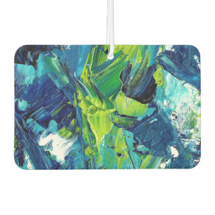 Désodorisant Pour Voiture Peinture acrylique abstraite en bleu