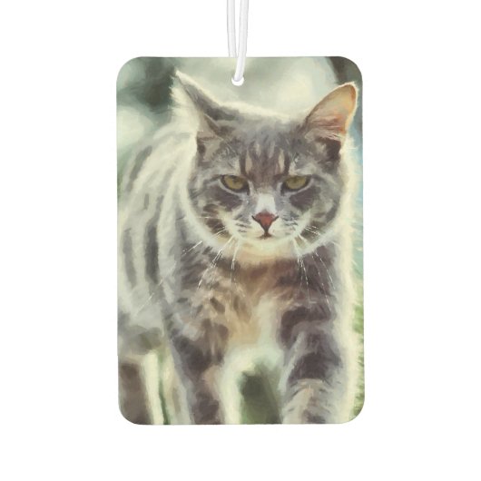 Désodorisant Pour Voiture Peinture de chat (Dos)