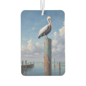 Désodorisant Pour Voiture Pélican sur un poteau à quai patiné (Dos)